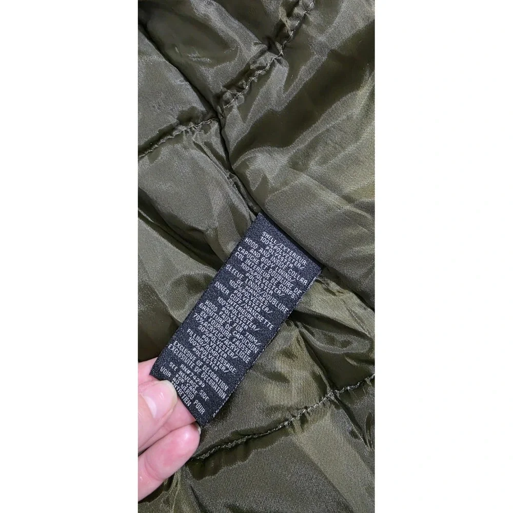 Steve Madden Girls Faux Fur Trim Parka Jacket Coat Olive Green Moto Sz S 7-8‎